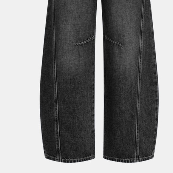 NWT COMMENSE Black Denim Curved Leg Jeans Size Small - Picture 11 of 11